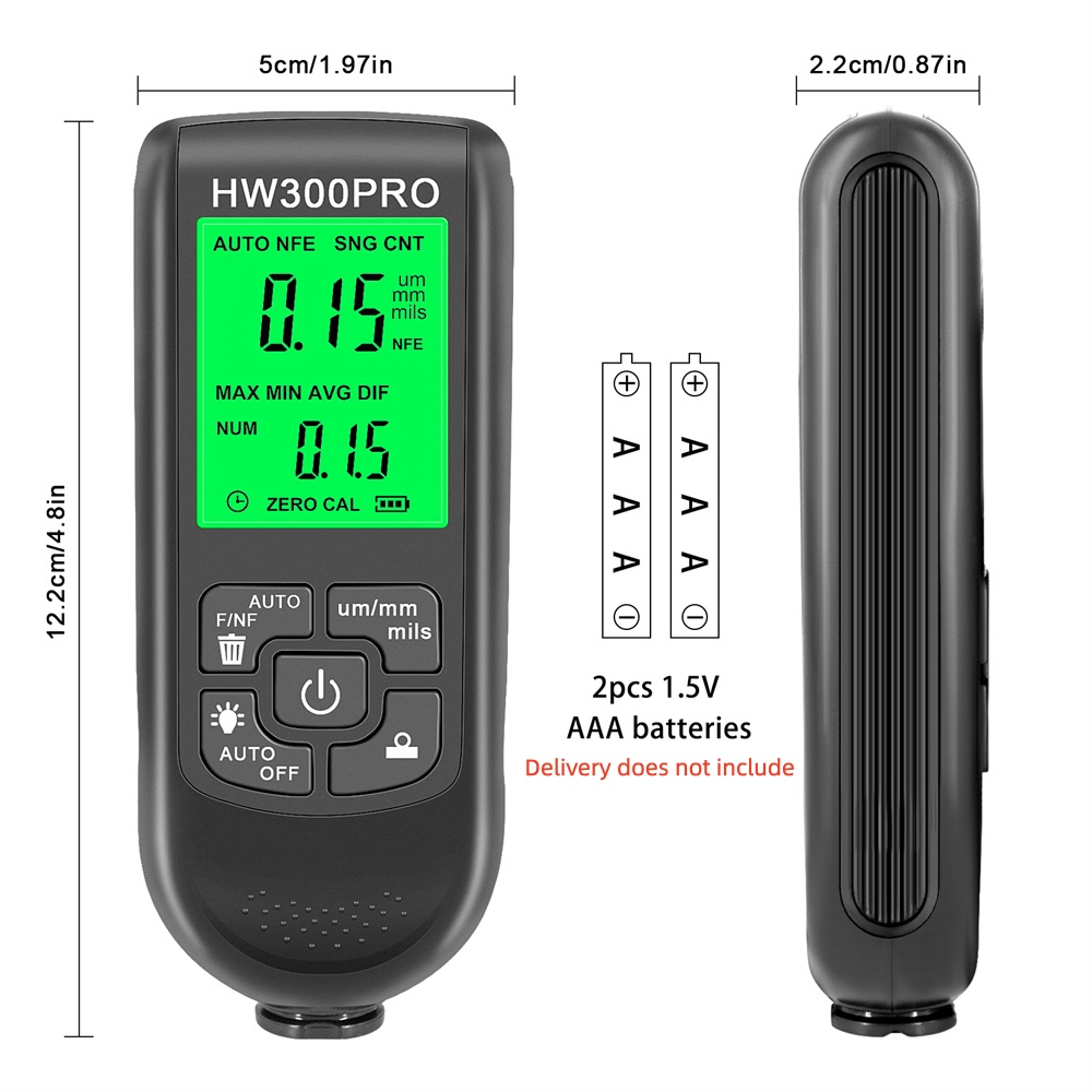 HW-300PRO Coating Thickness Ga - огляд і ціна Paint Thickness Gauge